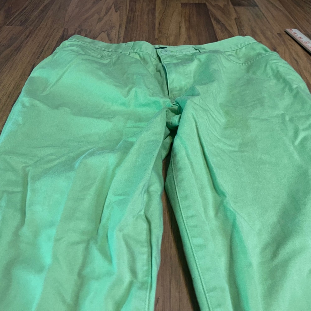 Lauren Ralph Lauren Jeans Womens 8 Green Straight Leg Pants 100% Cotton Mid Rise - Picture 4 of 6